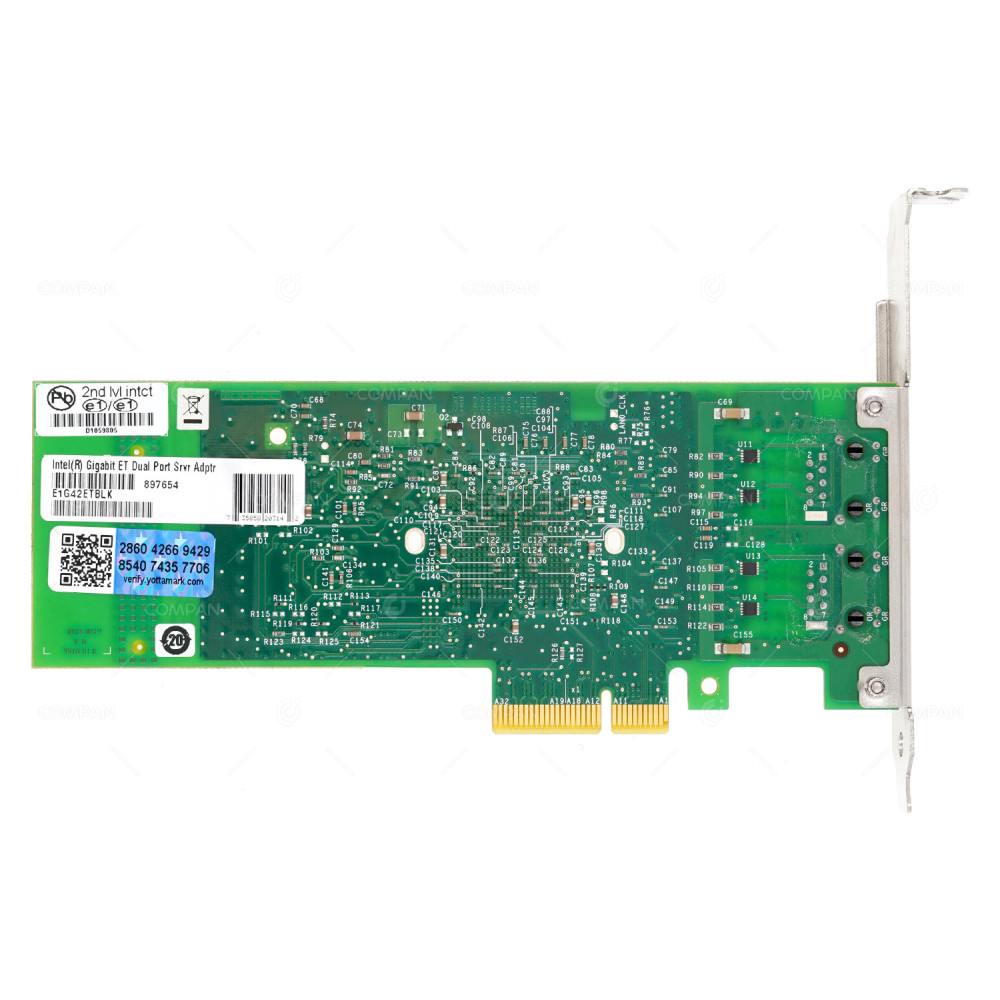 E1G42ETBLK  INTEL ET DUAL PORT 1G PCIE X4 RJ45 NETWORK ADAPTER